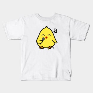 Cute Chick Singing Karaoke Kids T-Shirt